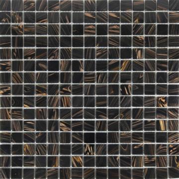 Chocolate color gold line Baroque mosaic tiles
