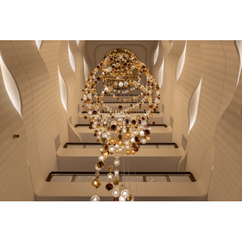 Plafond en spirale moderne grand lustre intérieur