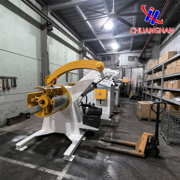 ماكينة فك اللفائف الأوتوماتيكية الطرفية مع ذراع إيقاف المواد