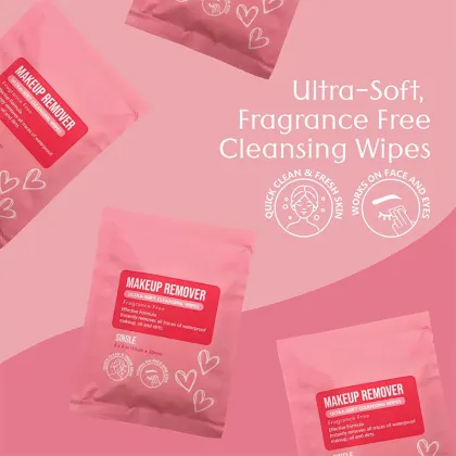 Customized individual packaging eyelid makeup wipes