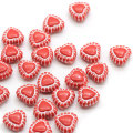 Großhandel 100Pcs Red Heart Resin Perlen mit 1mm Loch Mode Armband Halskette Schmuck Zubehör Diy Art Dekoration