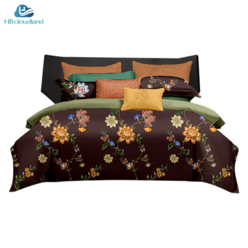 Cloudland Areta Printed Designer Cotton Duvet Cover Set Queen Size 3 Pieces