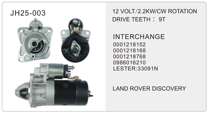 truck starter-JH25-003-X