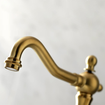 Antique Satin Brass Unique Bathroom Faucet