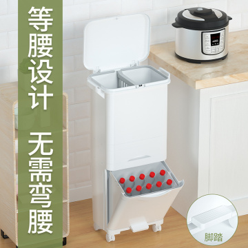 Kitchen Trash Can Recycle Bin Waste Bin Outdoor Trash Bin With Replacing Home Garden Cubo Basura Reciclaje Trash Can BA60LJ