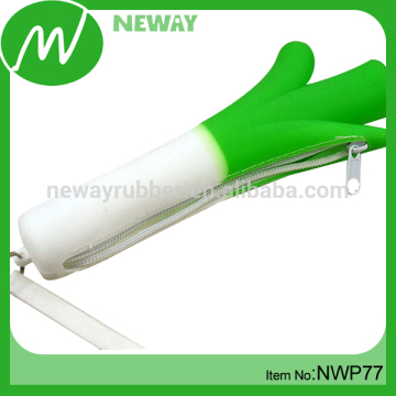 Fancy Scallion Design Silicone Cheap Coin Purse