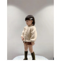 Girls' Long Sleeve Solid Color Sweater Knitted Sweater