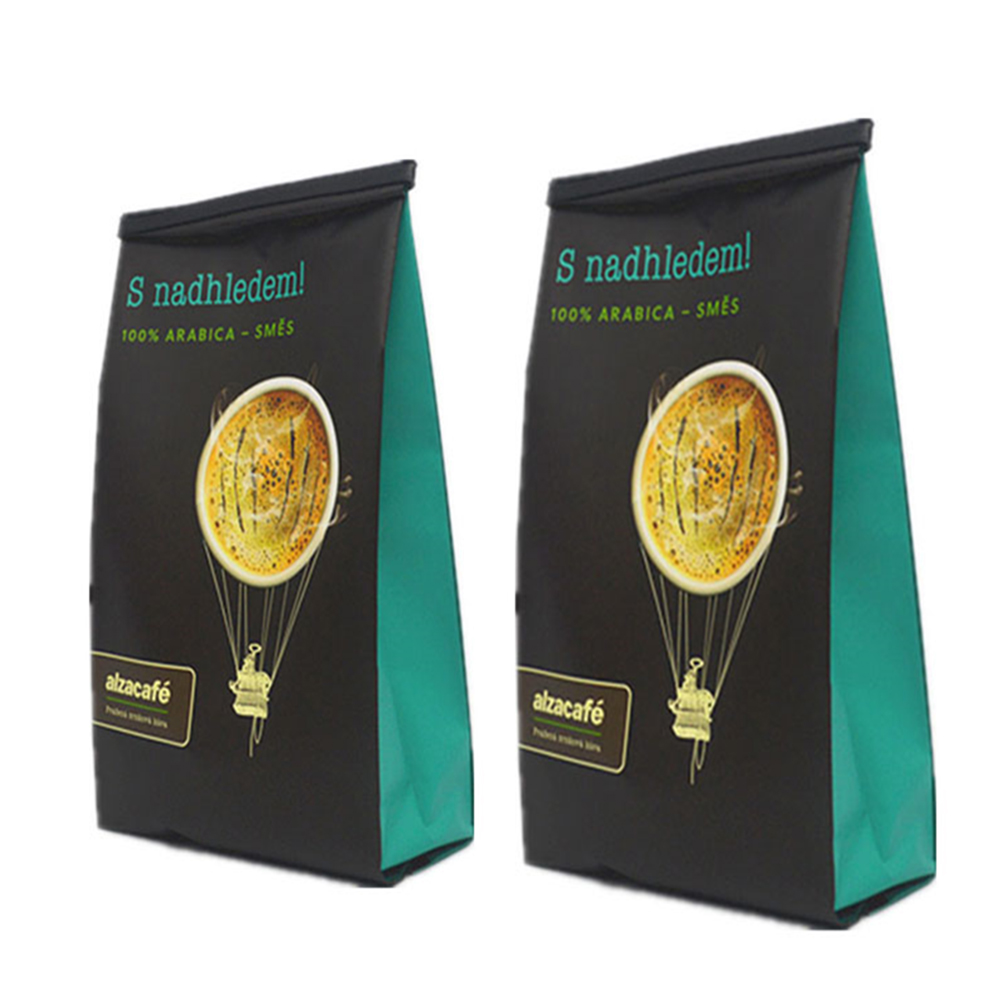 Tin Tie Coffee Packaging Bag Bolsa de fondo plano