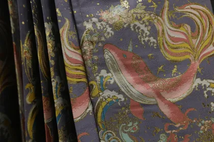 pastel purple pleated skirt