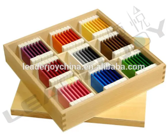 Montessori wood sensory toys for kids color tablets plastic(3rd box)