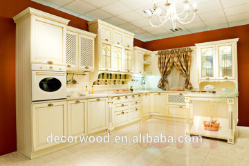 Golden kitchen cabinets RTA wooden kitchen designs