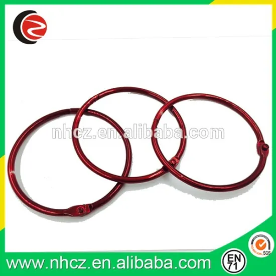 Red plating metal book ring