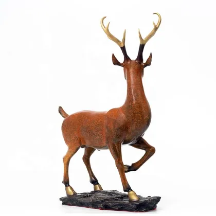 House decoration small size bronze deer sculpture