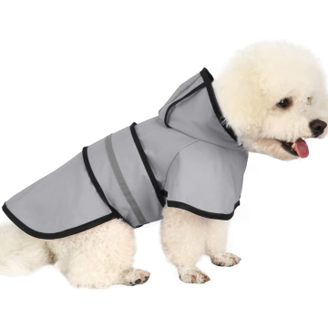 เสื้อกันฝนสุนัขสัตว์เลี้ยงคลุมด้วยผ้า