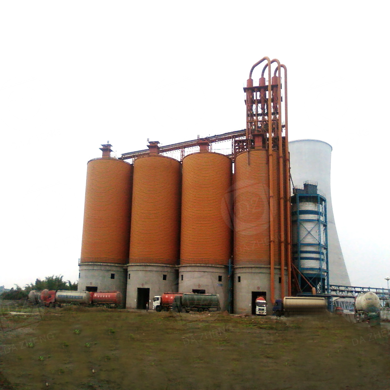 Silos for storing manganese ore powder