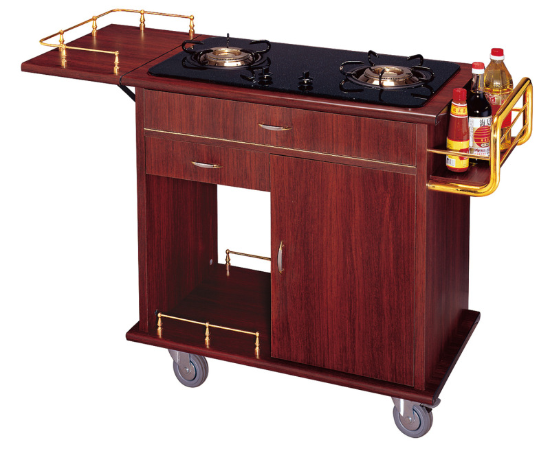 European-style Solid Wood Serving Cart