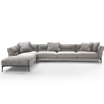 Leinensofa Massivholzmöbel für Salon und Wohnzimmer