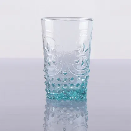 Solid Color Fleur-de-Lis Water Glass Tumbler