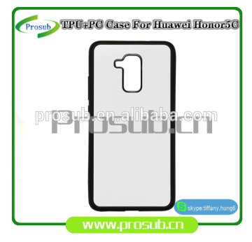 2d sublimation heat transfer PC +TPU silicon blank cell phone case for Prosub-Huawei Honor 5C