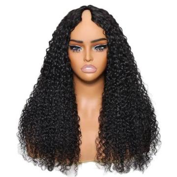 Jerry Curly V Part Human Hair Wig