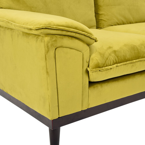 Factory direct sale modern 3 seater comfortable fabric yellow contemporary living room sofas