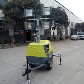 Trailer Hand-Lifting Movable Lighting Tower