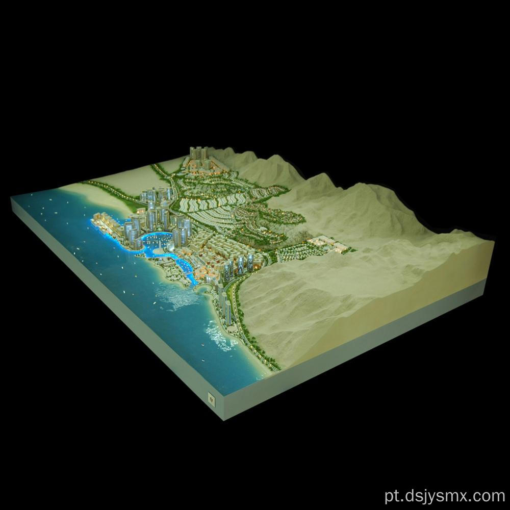 Modelo de escala da casa para planejamento da cidade e urbanismo