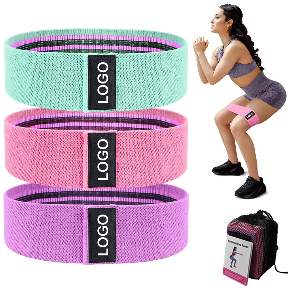 Elastic Fabric Exercise Hip Bands Set