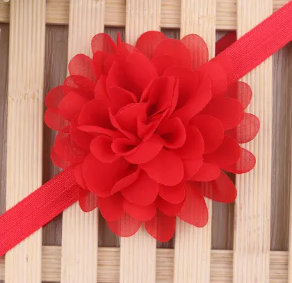 2017 new trend wholesale children chiffon flower headbands