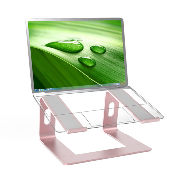 Soporte para computadora portátil, soporte ergonómico de aluminio para computadora con soporte para computadora portátil