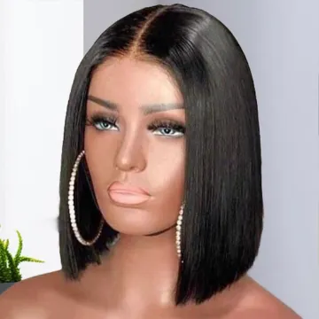 hot sale human hair lace wig straight bob wigs, wholesale lace front wig human hair