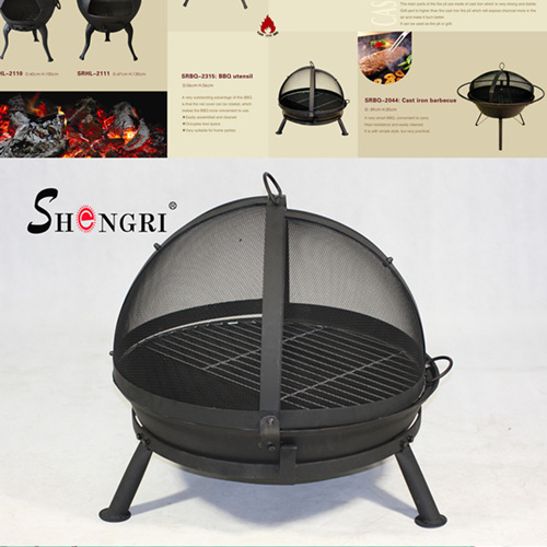 houtskool fire pit BBQ grill