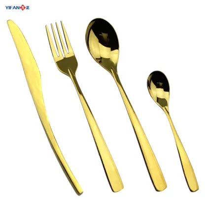 International cutlery,full gold cutlery,full gold flatware