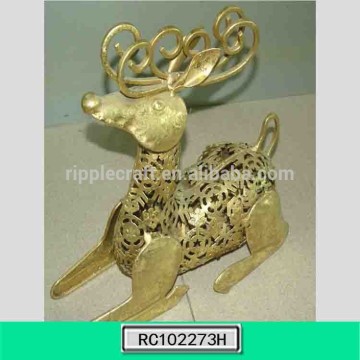 Beautiful Reindeer Xmas Holiday Decoration and Ornaments Outside