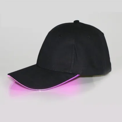 Custom logo baseball cap with built-in led light