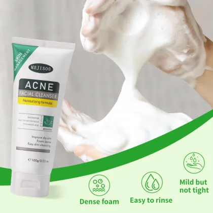 Gently Deeply Cleansing Acne-Removing Facial Cleanser with Hyaluronic Acid and Niacinamide