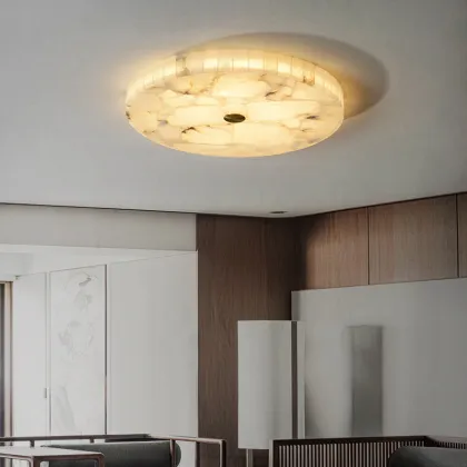 Modern Hallway Bedroom Lighting: Simple Chinese Style Marble Ceiling Lamp