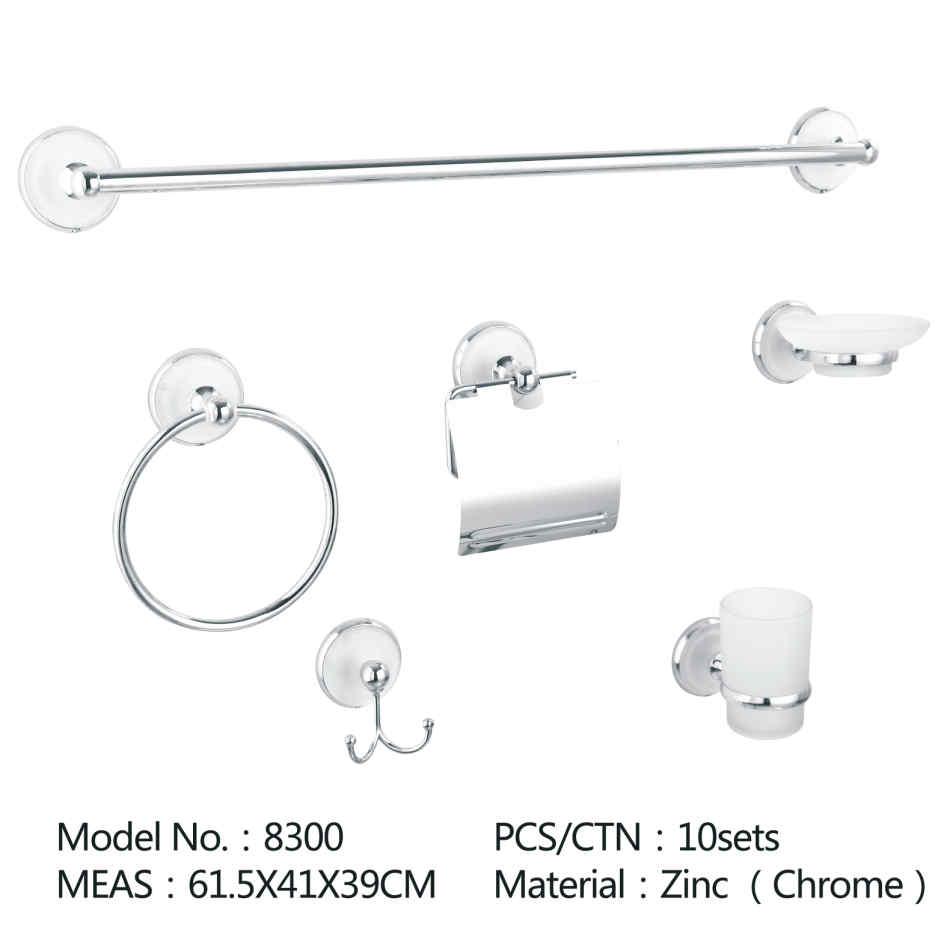 Wall Mounted Chromed Zinc Bathroom Accessory Sets For Paper Holder Towel Bar Robe Hook Glass Shelf Soap Holder Tooth Cup And Toilet Brush