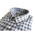 Men Casual Y/D Flannel Button Down Sleeve Shirt