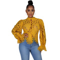 Women`s Sexy Puff Flare Long Sleeve