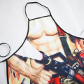 Novelty Cooking Kitchen Apron Muscle Fireman Printed Sexy Apron Cooking Grilling BBQ Apron