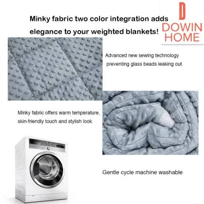 Soft Minky Glass Beads Weighted Blanket