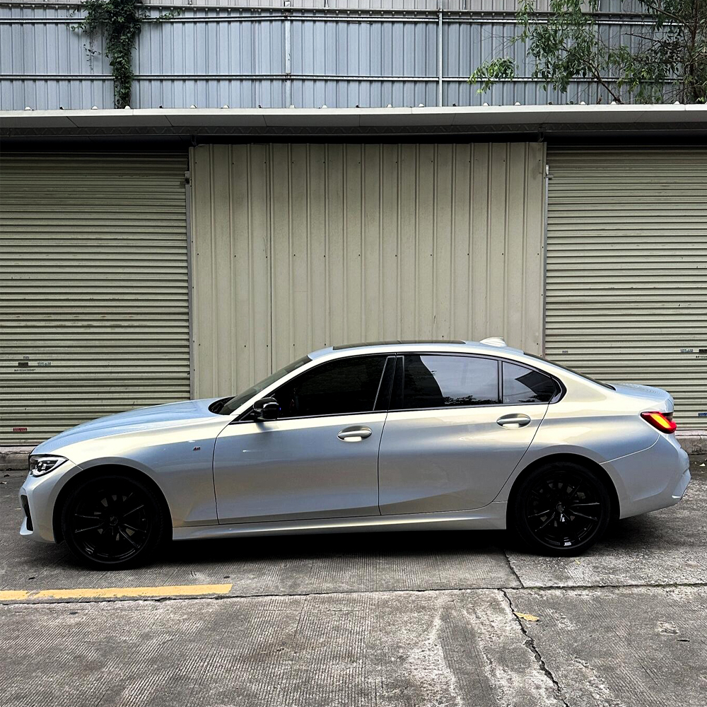 Mermaid Blue Charm Gold Car Wrapping