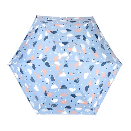 Durable Mini UV Coated Color Glue Umbrella with Portable Bag - 19IN