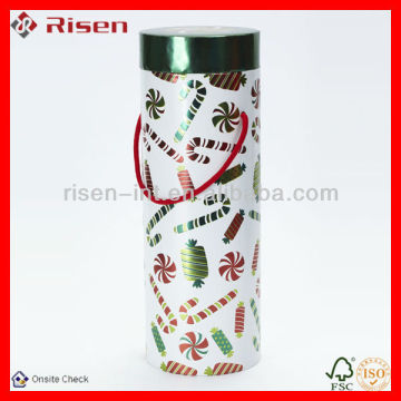 new style hot-stamping gift paper cylinder box