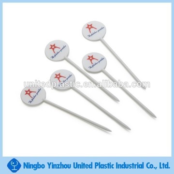 new products for custom PS plastic type fruit fork for wholesale