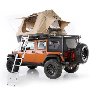 Off Road SUV Roof Top Tent: 4 Person Ultra Light Retractable Camping Tent for 4WD Vehicles