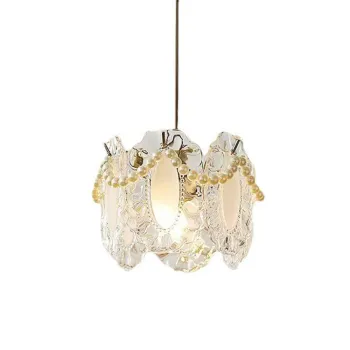 Modern Minimalist French Luxury Single-Head Chandelier for Bedroom and Restaurant