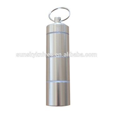 EDC Outdoor Waterproof First aid Medicine Bottle Aluminum alloy Survival Bottles First Aid