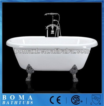 White Claw Acrylic Small Bathtub With Cupc Certification